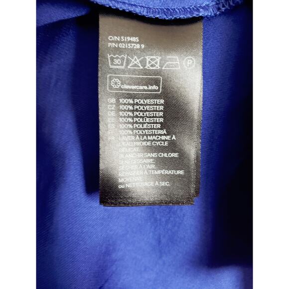 H&M Zip Front Skater Dress Blue Size 14 - Picture 8 of 8